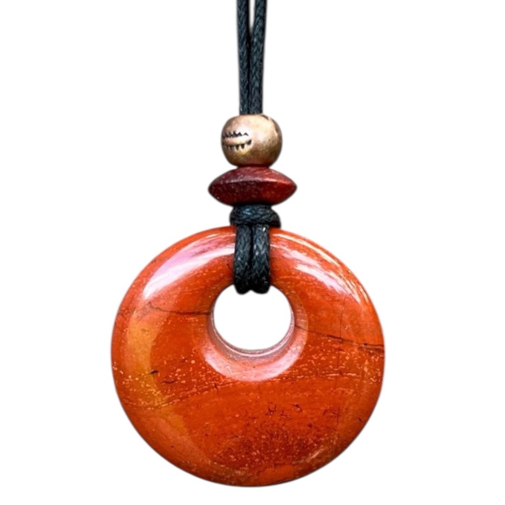Red Jasper Gemstone Necklace Handcrafted Adjustable